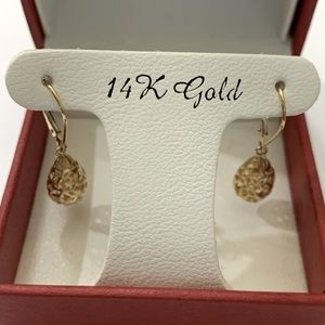 14k Yellow Gold Dangling Earrings